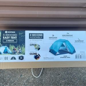 COPY - Decathlon Quechua 2 Second Easy, Waterproof Pop Up Camping Tent, 2 Person
